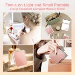 MIYADIVA Compact Mirror, 30X Magnifying Mirror, Pocket Mirror for Purse, Travel Makeup Mirror with 30X/1X Magnification, Travel Essentials Mirrors, Precision Tweezers, Present for Girls - Image 3