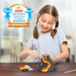 National Geographic Ultimate Volcano Kit – Erupting Volcano Science Kit for Kids, 3X More Eruptions, Pop Crystals Create Exciting Sounds, STEM Science & Educational Toys (Amazon Exclusive) - Image 8