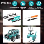Buildable 3D Metal Engineering Kit 194-Piece STEM Set for Ages 8-16 Develops Logic Skills DIY Project Ideal Gift for Kids (Blue) - Image 4