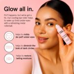 grace & stella Under Eye Brightener with Cooling Metal Rollerball - Ceramide & Caffeine Eye Cream for Puffy Eyes - Travel Size Toiletries - Vegan Skincare (15ml / 0.51floz) - Image 3