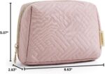 BAGSMART Small Makeup Bag, Travel Cosmetic Bag Make Up Pouch Small Travel Essentials for Women Dorm Room Essentials Pouch,Water-resistant Toiletry Bag,Makeup Organizer Bag, Pink - Image 11