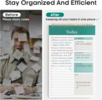 Taja To Do List Notepad - To Do List Notebook for Work with 52 Sheets, Undated Daily Planner Perfect for Daily Tasks and Goal Setting, Notepad Suitable for Office, Home & School - Greenery Sway - Image 6