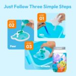 Klever Kits Glow-in-The-Dark Water Gel Kit, Magic Fairy Water Pets Toy Kit with 10 Gels(7 Glow-in-The-Dark Gels), 12 Molds, Preserving Bottle, DIY STEM Craft Kits, Arts and Crafts for Kids - Image 7