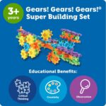 Learning Resources Gears! Gears! Gears! Super Building Toy Set, STEM Toys, Construction Toys, Gears for Kids, 150 Pieces, Ages 3+, Blue - Image 5