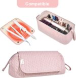 Hair Tools Travel Bag Karsyon Heat Resistant Mat Case Hot Tools Straightener, Curling Iron,Hair Dryers,Haircare Accessories Travel Essentials for Women 2 in 1 Organizer Bags (Pink) - Image 4