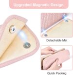 Hair Tools Travel Bag Karsyon Heat Resistant Mat Case Hot Tools Straightener, Curling Iron,Hair Dryers,Haircare Accessories Travel Essentials for Women 2 in 1 Organizer Bags (Pink) - Image 5