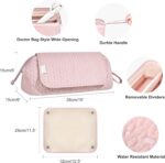 Hair Tools Travel Bag Karsyon Heat Resistant Mat Case Hot Tools Straightener, Curling Iron,Hair Dryers,Haircare Accessories Travel Essentials for Women 2 in 1 Organizer Bags (Pink) - Image 6