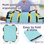 Multipurpose 48" x 40" Positioning Bed Pad with Reinforced Handles - Reusable & Washable Transfer Sheet for Turning, Lifting & Repositioning - Double-Sided Nylon Fabric, Aqua Blue - Image 5