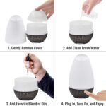 HealthSmart 500ML Essential Oil Diffuser for Large Rooms, Cool Mist Humidifier and Aromatherapy Diffuser, Adjustable Timer, Mist Mode and 7 LED Light Colors, White (Pack of 1) - Image 6