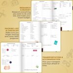 Clever Fox Travel Journal – Vacation & Trip Organizer with Budget Plan, Packing List, Travelling Expense Tracker, A5 (Amber Yellow) - Image 5