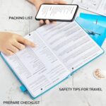 JUBTIC Travel Journal & Planner, Vacation Organizer with Budget Tracker & Checklist, A5 Size Trip Diary & Notebook for 6 Trips, Travel Gifts for Women, Men & Couples (Aquamarine) - Image 7
