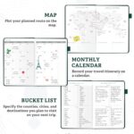 Travel Essentials: Journal for Women & Men - Vacation Budget Planner Notebook for 6 Trips Organizer- Travel Scrapbook to Record Memories and Adventures - Gifts for Travelers, Green - Image 4
