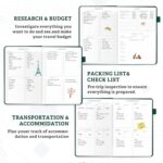 Travel Essentials: Journal for Women & Men - Vacation Budget Planner Notebook for 6 Trips Organizer- Travel Scrapbook to Record Memories and Adventures - Gifts for Travelers, Green - Image 5