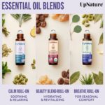 UpNature Self Care Stocking Stuffers for Women Essential Oils Roll On Set - Breathe, Beauty & Calm Oil Roller for Aromatherapy and Relaxation Stress Relief Gifts for Women - Image 4