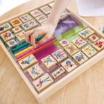 Melissa & Doug Deluxe Wooden Stamp and Coloring Set – Fairy Tale (30 Stamps, 6 Markers, 2 Durable 2-Color Stamp Pads) Fairy Tale-Themed Wooden Stamps for Kids and Coloring Activity Set - Image 3