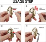 Personal Alarm for Women, 10 Packs 140DB Emergency Self-Defense Security Alarm Keychain with LED Light for Women Kids and Elders (Colorful) - Image 4