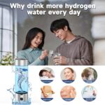 Hydrogen Water Generator Bottle 460ml Rechargeable SPE/PEM Ionizer for Seniors & Family Health, Antioxidant Hydrogen Water in 3 Mins, Portable Wellness Bottle for Daily Home Use - Image 5