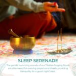 Handcrafted Tibetan Singing Bowl Set – 3.5” Sound Bowl for Meditation, Sound Healing & Yoga – Healing Instrument with Wooden Striker & Cushion – Authentic Hand-Hammered in Nepal - Image 5