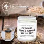 Travel Gifts for Women, Gifts for Travelers, Best Present for People Who Travel, Unique International Traveler Planner Vacation Retirement Present Candle for Women, Her, Couple, Friend - Image 6