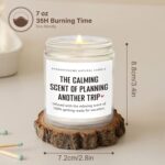 Travel Gifts for Women, Gifts for Travelers, Best Present for People Who Travel, Unique International Traveler Planner Vacation Retirement Present Candle for Women, Her, Couple, Friend - Image 8