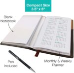 2026 Pocket Planner/Pocket Calendar and Pen, 3.5"x6": Includes 14 Months (November 2025 - December 2026) / 2026 Weekly Planner/Weekly Agenda/Monthly Calendar Organizer (Brown/Black) - Image 3