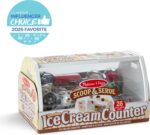 Melissa & Doug Wooden Scoop & Serve Ice Cream Counter, Pretend Play Store, 28 Toy Food & Play Kitchen Accessories, Preschool Toys for Girls & Boys 3+ - Image 4