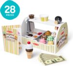 Melissa & Doug Wooden Scoop & Serve Ice Cream Counter, Pretend Play Store, 28 Toy Food & Play Kitchen Accessories, Preschool Toys for Girls & Boys 3+ - Image 6