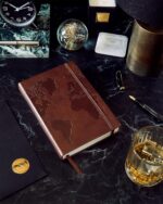 BEECHMORE BOOKS Travel Planner, Brown | Vegan Leather Hardcover with Thick 120gsm Lined Paper | Travel Checklists & 8 Trip Sections | Gift Box | for Gap Year Travelers, Honeymoon & Holidays - Image 4