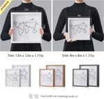 Travel Adventure Archive Shadow Box For Memories,8&12Inch Concert Travel Ticket Stub Memory Top Loading Shadow Keepsake Box With Slot On Top,life In a Shadow Box Travel Frame (White, 8x8) - Image 3