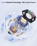 Ticktime Pomodoro Timer, Productivity Timer Cube, 3/5/10/15/25/30 Min Presets, Custom Countdown & Stopwatch 1s–99m59s, Sound/Vibration/Silent, Magnetic, Rechargeable, for ADHD Study Work, Gray - Image 3