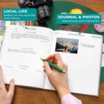 Skyline Travel Journal – Traveling Diary & Photo Journal – Vacation Essentials for Family, Men & Women – Bucket List Notebook (Olive Compass) - Image 6