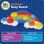 Learning Resources Rainbow Busy Board, Fine Motor Skills, Toddler Sensory Table, Montessori Puzzle Toys, Social Emotional Learning, Preschool Activities, Girl and Boy Birthday Gifts - Image 6