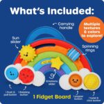 Learning Resources Rainbow Busy Board, Fine Motor Skills, Toddler Sensory Table, Montessori Puzzle Toys, Social Emotional Learning, Preschool Activities, Girl and Boy Birthday Gifts - Image 7