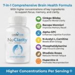 CogniTune NuClarity Brain Supplement for Memory and Focus - Caffeine-Free Nootropic for Mental Clarity Without Jitters - with Ginkgo Biloba, Bacopa Monnieri, Alpha-GPC for Cognitive Support - Image 4