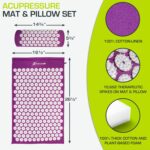 ProsourceFit Acupressure Mat and Pillow Set for Back/Neck Pain Relief and Muscle Relaxation - Image 3