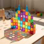 Magnetic Tiles,102PCS Magnetic Building Blocks 3D Clear Construction Playboards, Inspiration, Creativity Beyond Imagination, Educational Magnet Toy Set for Kids with 2 Cars - Image 7