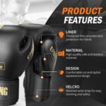 FIVING Boxing Gloves for Men and Women Suitable for Boxing Kickboxing Mixed Martial Arts Muay Thai MMA Heavy Bag Training - Image 3