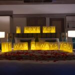 It Was Always You Light Up Letters with 30 Tea Lights Candles and 1000 Red & Pink Rose Petals - Luminary Bags Engagement Party Decorations & Anniversary Decorations Ideal Gift For Men & Women - Image 8