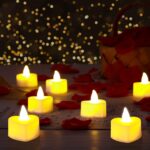 cridoz 2000 Pieces Artificial Rose Petals with 24 LED Tea Lights Candles, Romantic Decorations Special Night Set for Night, Valentine's Day, Wedding Anniversary or Table Décor, Warm White - Image 3