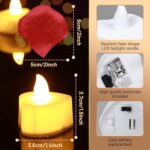 cridoz 2000 Pieces Artificial Rose Petals with 24 LED Tea Lights Candles, Romantic Decorations Special Night Set for Night, Valentine's Day, Wedding Anniversary or Table Décor, Warm White - Image 4