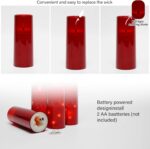 Flameless LED Candles with Timer 5 Pc Flickering Flameless Candles for Romantic Ambiance and Home Decoration Stable Acrylic Shell,with Embedded Star String，Battery Operated Candles（Red） - Image 3
