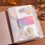 Erin Condren On the Go Folio, Planner Folio Cover for Petite Planners & Journals, Vegan Leather Travel Journal Cover with Elastic Band Closure, Asterisks - Image 4