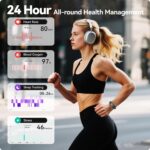 AMOLED Fitness Tracker Watch with 24/7 Heart Rate/SpO2/Sleep Monitor, IP68 Waterproof Smart Watch, Step Calorie Counter Pedometer Swimming Health Activity Trackers & SmartWatches for Women Men - Image 3