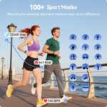 AMOLED Fitness Tracker Watch with 24/7 Heart Rate/SpO2/Sleep Monitor, IP68 Waterproof Smart Watch, Step Calorie Counter Pedometer Swimming Health Activity Trackers & SmartWatches for Women Men - Image 4