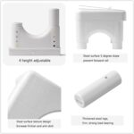 Adjustable Height Potty Step Stool for Adults, Non-Slip Bathroom Squat Aid, Removable Toilet Step for Colon Health, Portable Squat Stool, Family Health Accessory (White-2PCS) - Image 5