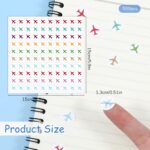 500 PCS Travel Airplane Planner Stickers, Mini Colorful Cute Plane Labels, Travel The Map Airplanes Mini Stickers for DIY Calendar Scrapbook Arts Decor - Image 3