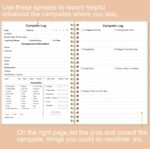 Heveboik Camping Journal and RV Travel Log Book - A5 Outdoor Camp & Adventure Journal for 25 Camping, Hiking Journal, Family Travel Books Camper Essentials Camping, 5.8" x 8.5", Rose Leaf - Image 4