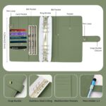 100 Envelopes Money Saving Challenge Binder, Fun and Easy Savings System to Save $5,050, $10,000, $500, $1,000, A5 Budget Binder Planner Book Tracker with Cash Envelopes, Guide (Olive Green) - Image 5