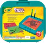Crayola Create 'N Carry Travel Art Set for Kids (75pcs), 2-in-1 Lap Desk & Carrying Case, Holiday for Kids, Art Supplies Kit for Crafting, Drawing & Coloring - Image 7