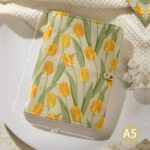 A5 Binder 6 Ring, Flower Embroidered Journal, Refillable Notebook, A5 Journal Cover, 6"x8", Blank Paper, Sketchbook, Travel Journal for Women, Binder Notebook, Planner Binder, Tulip Flowers - Image 3